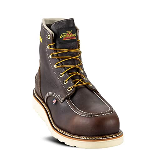 Thorogood 1957 Series 6” Waterproof Moc Toe Work Boots for Men - Soft Toe, Full-Grain Leather with Slip-Resistant Wedge Outsole and Shock-Absorbing Footbed3