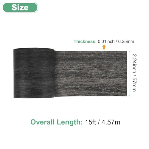 Image of M METERXITY 1-Roll Wood Grain Repair Tape, 2.24in x 15ft Textured Realistic Self-Adhesive Wood Floor Tape Contact Paper for Furniture /Floors /Home [Ebony]