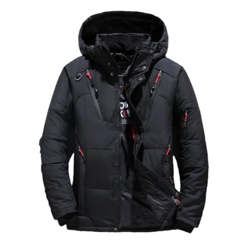 Winter Mens White Duck Down Jacket Warm Hooded Thick Slim Fit Puffer Jacket Coat Male Overcoat Thermal