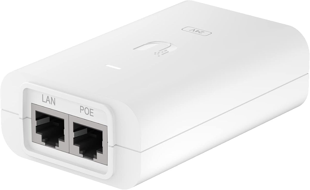Ubiquiti POE-24-12W-G-WH PoE Injector, White, Injector