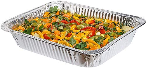 10 Pack Aluminum Disposable Foil Pans ~ 13 x 9inch (32 X 26cm) ~ Great for Baking Roasting Broiling Cooking Food Storage & More