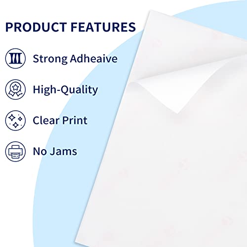 L Liked 500 Sheets Full-Sheet 8-1/2" X 11" Self Adhesive Shipping Labels For Laser & Inkjet Printers (500 Labels) #TOP2