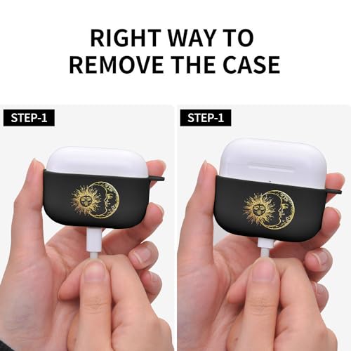 Protection AirPods Pro 2 coque antichoc motif soleil lune