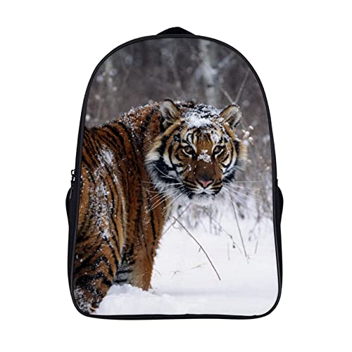 Sac d'école cool 3D animal tigre grand compartiment pour homme et femme