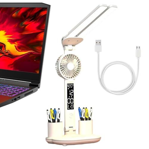 Lampe de bureau avec ventilateur pour éviter la fatigue oculaire et la chaleur au travail
