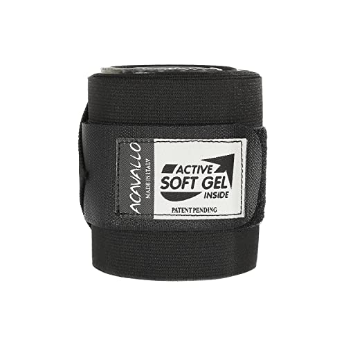 Acavallo Fasce Elastiche Con Gel Nero Full évite les blessures de compression - 3