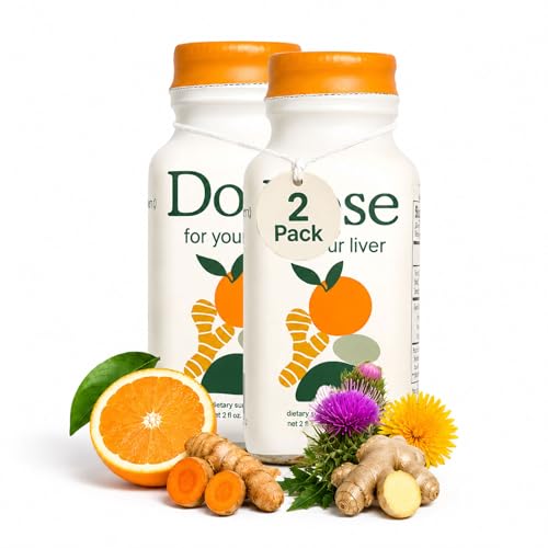 DoSe for Your Liver Daily Dose Cleanse Detox & Repair Daily Boost Boosts Natural Energy & Inner Balance Daily Shot - 2fl oz Pack of 2