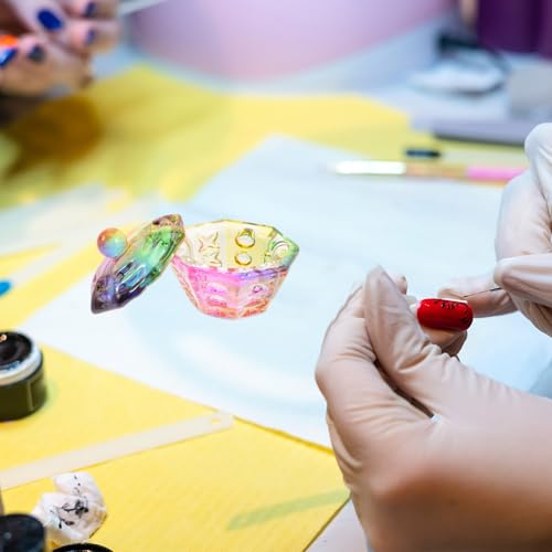 Juego de 2 recipientes de cristal para manicure con tapa miniatura 6