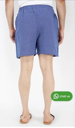 Image of Men's Cotton Regular Fit Checkered Shorts with Inside Comfortable Elastic Waistband (Pack of 3)