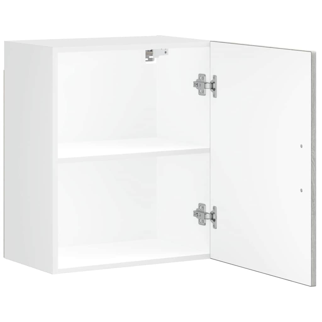 Küchen Hängeschrank Porto Grau Sonoma Holzwerkstoff, Wandmontage, praktischer Küchen Vorratsschrank mit Türen, 50x31x60 cm, ideal für Geschirr, Töpfe, Kochutensilien, optimiert den Platz