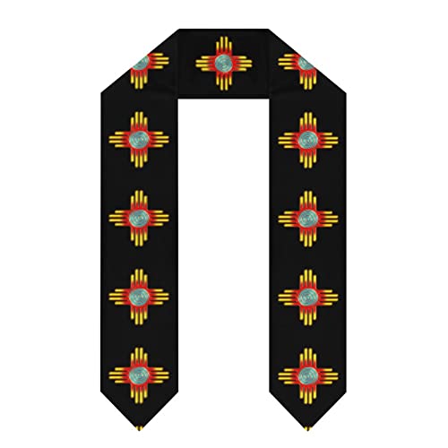 Zia Sun - Zia Pueblo - New Mexico Unisex Graduation Stole Soft Cloth Cute Print Scarf Stole Sash for Wedding Festival Party