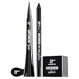 IT Cosmetics Eye Makeup Set - Includes Superhero Eyeliner Pencil + Superhero No-Tug Gel Liquid Eyeliner + Superhero Sidekick Eye Pencil Sharpener - with Peptides, Collagen, Biotin & Keratin