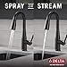 Delta Faucet Essa Touch Bar Faucet, Matte Black Bar Faucet, Bar Sink Faucet Single Hole, Wet Bar Faucets with Pull Down Sprayer, Prep Sink Faucet, Touch2O Technology, Matte Black 9913T-BL-DST