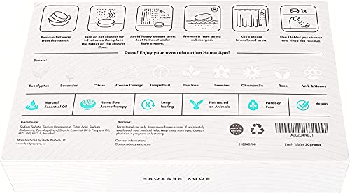 Shower Steamers Aromatherapy 30 Packs - Teacher Gifts, Relaxation Birthday Gifts For Women And Men, Stress Relief And Luxury Self Care Gifts For Mom, Shower Bath Bombs - Bodyrestore Collector Box #TOP1