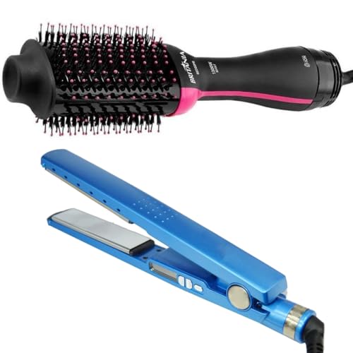 Escova Secadora Britânia e Chapinha Nano Titanium