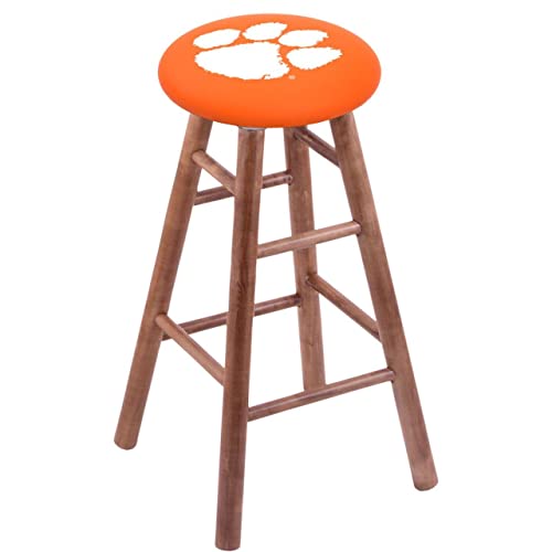 Holland Bar Stool Co. Maple Bar Stool in Medium Finish with Clemson Seat by The