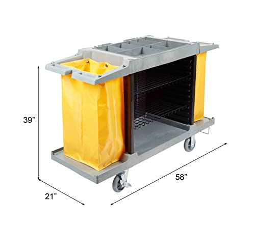 Hotel Cart Housekeeping Room Service Cart H 39" X W 58" X D 21" #TOP4
