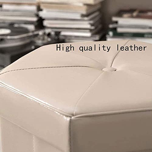 Taburete de almacenamiento de PU para sofá con asiento de 43x39,5 cm 7