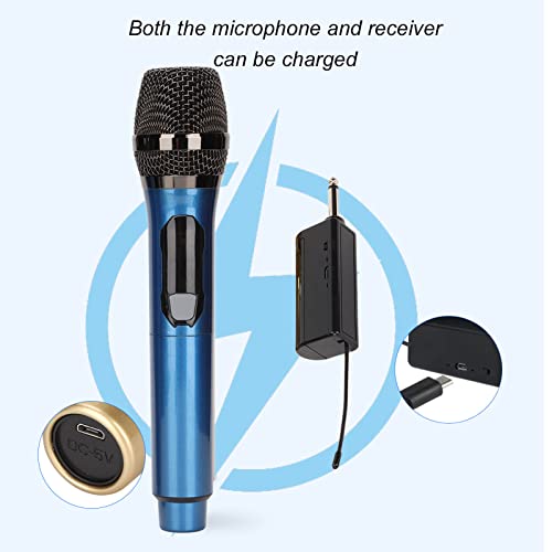 Conjunto de microfone sem fio Microfone de Karaokê Portátil com Display LED Interface de 6,35 mm com