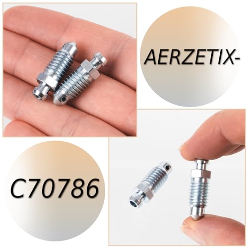 AERZETIX - C70786 - Satz von 2 Ventilen Entlüftungsschraube M8x1.25 - kompatibel mit Peugeot Citroën Alfa-Romeo Dacia Vw Mercedes-Benz Fiat Ford Renault Opel Toyota Mazda Honda - OE-Nummern 4428.40