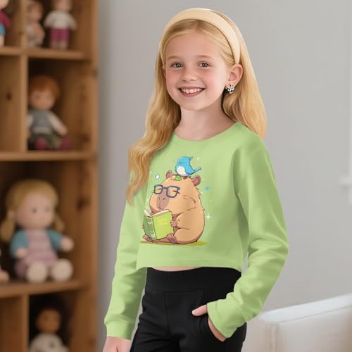 Animal Print Girl Sweatshirt Clothes Outfit Basic Kids Pullover No Hood Long Sleeve Crewneck Shirts Tops 5-14 Years4