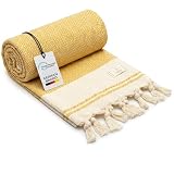 SIEGENTHAL® Ręcznik hammam – lekki ręcznik plażowy i ręcznik do sauny z bawełny pochodzącej z recyklingu – szybkoschnący, duży i miękki – 90 cm x 200 cm – idealny na plażę, do sauny, jogi, pikniku