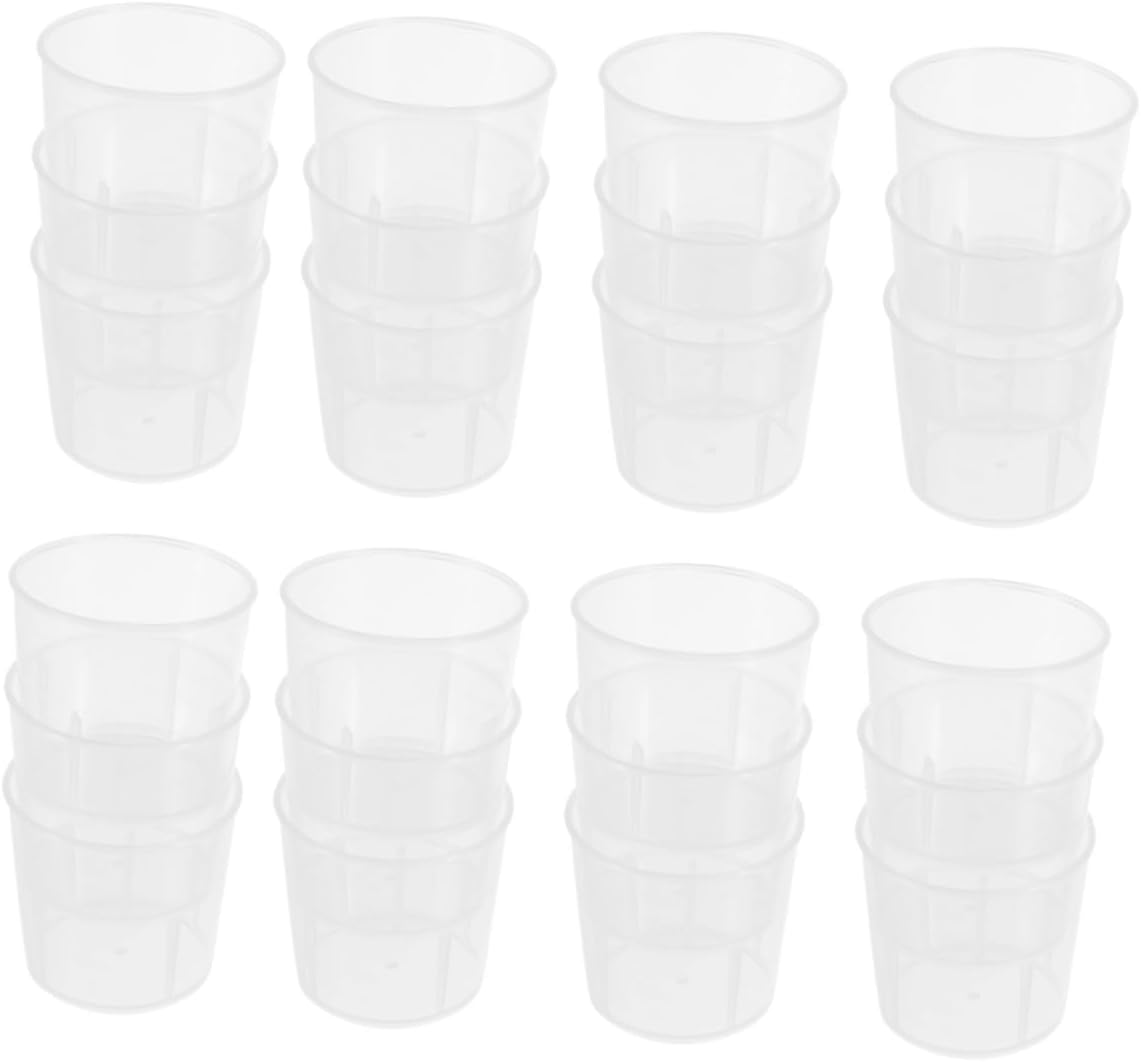 100pcs Feeding Cups for Reptiles Multi-Functional Measuring Containers Scale for Accurate Pet Food Water Portions for Lizards Snakes and Care