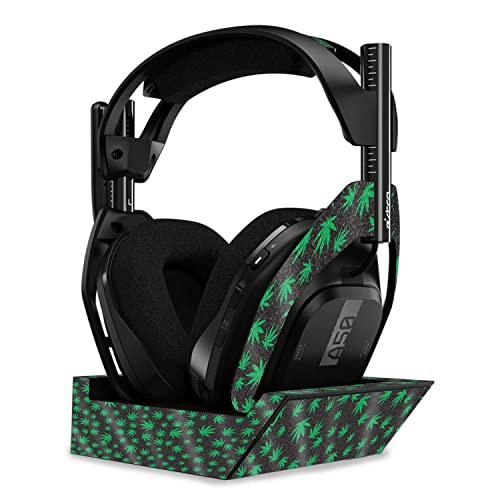 Image of MightySkins Glossy Glitter Skin Compatible with Astro A50 Wireless Headphones + Base Station (Gen 4) - Marijuana | Protective, Durable High-Gloss Glitter Finish | Easy to Apply | Made in The USA