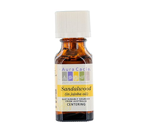 Aura Cacia Precious Essential Oil Sandalwood in Jojoba Oil 0.50 oz