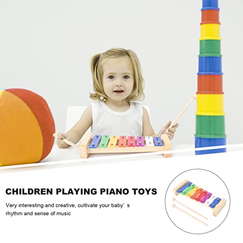 MILISTEN 1 conjunto de brinquedo de xilofone com oito notas de instrumento de xilofone de percussão
