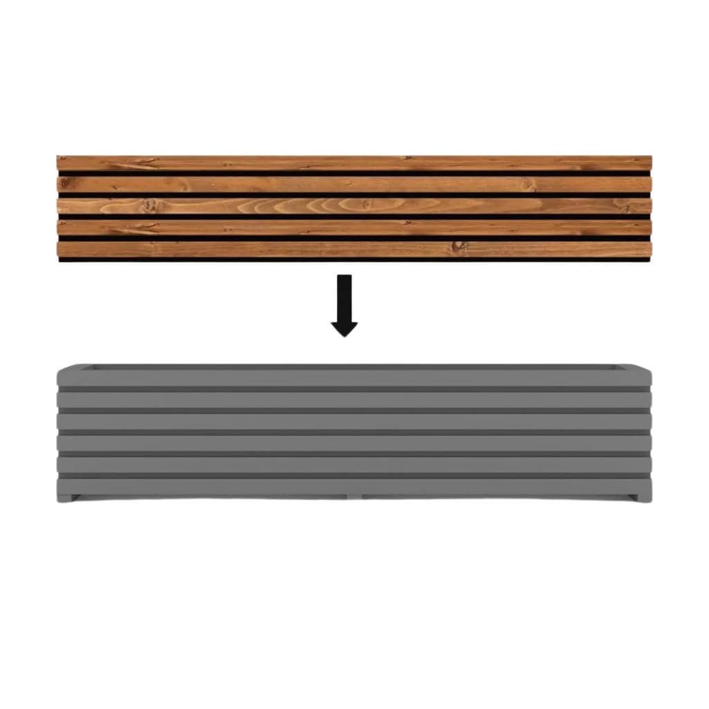 The Sussex Garden Planters (Slatted Tan Extension, 3FT)