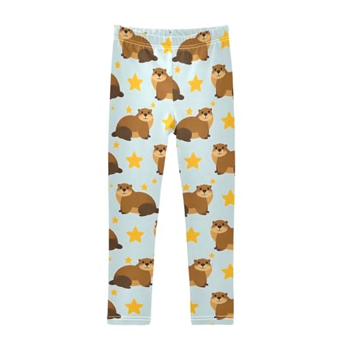 Otter Stars Girls Leggings Soft Stretch Workout Yoga Dance Pants for Kids Casual Tights