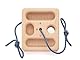 WhiteOak Pocket Portable Hangboard aus Holz 12x10x3 cm Tragbare Klettertraining Board I Fingerboard Klettern Trainingsboard Boulder Zubehör