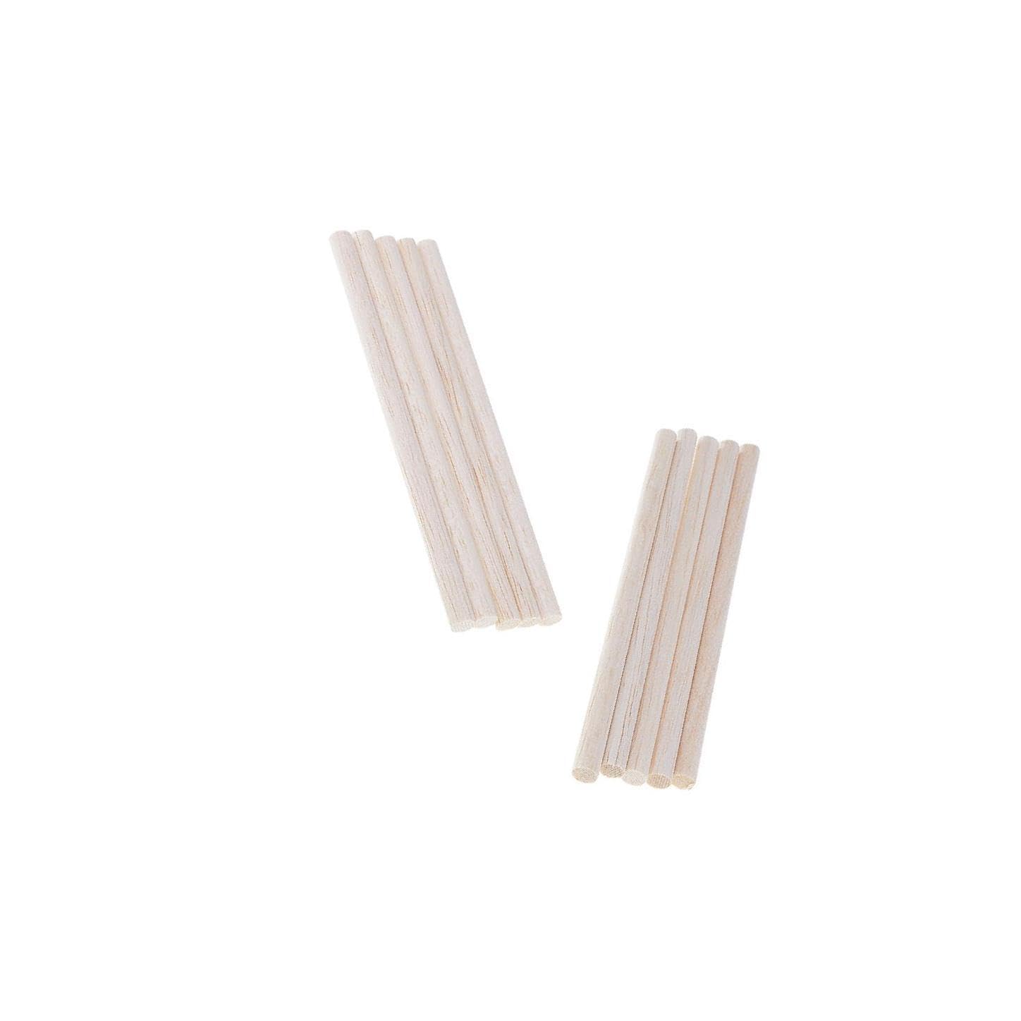 KTUXZCI Unfinished Balsa Wood Round Sticks for Diverse Projects Woodworking Kids Crafts Creativity Can These Rods to Furniture Unfinished Wood Crafts Dowel, Natural, 150mm