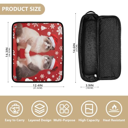 Bolsa de viaje y alfombrilla resistente al calor para herramientas de cabello, organizador impermeable para plancha, rizador y accesorios miniatura 4