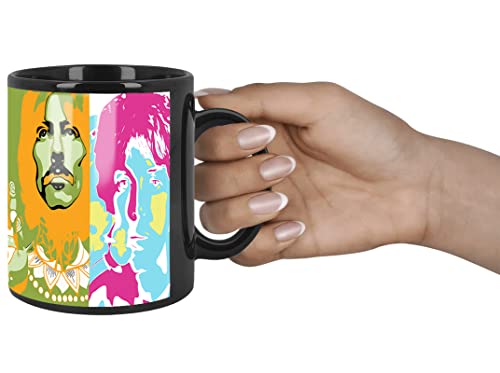 The Tasse Beatles E Ceramique Intérieure et Poignée Noire Black Inner and Handle Mug - Les Beatles, Paul McCartney, John Lennon, RIngo Starr, George Harrison The Tasse Beatles E Ceramique Intérieure et Poignée Noire Black Inner and Handle Mug – Image 4