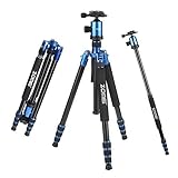 ZOMEi Camera Tripod，Light Weight Heavy Duty Portable Magnesium Aluminium Travel Tripod with Ball Head,Extra Quick Release Plate for Canon Sony Nikon DSLR Cameras