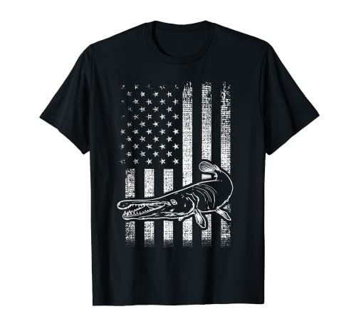 Cocodrilo gar retro vintage pesca divertido bandera americana capucha Camiseta