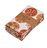 Urban Villa,Pizza Print,Premium Quality,Dinner Napkins, 100% Cotton, Set of 12, Size 20X20 Inch,...