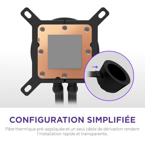 Image of NZXT Kraken Plus 280 - AIO CPU Liquid Cooler - 280mm Radiator - 2 x F140P Fans - Customizable 1.54 inch Square LCD - AMD AM5, AM4 - Intel LGA 1851 /1700, 1200 /115X - Black