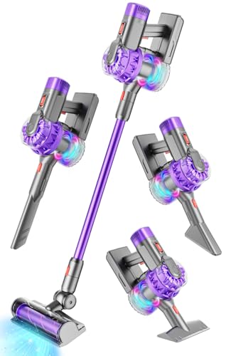 Image of BLAXTEM 4-in-1 Toy Kids Vacuum that Works with Suction, Electric Toy Toddler Vacuum Cleaner for Children Boys & Girls,Toddlers Toys Cleaning Set for Pretend Play (Purple)