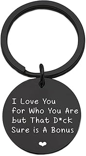 Boyfriend Husband Gifts Keychain for Men, Anniversary Birthday Gifts for Boyfriend Husband Christmas Present from Girlfriend Wife, I Love You for Who You Are Keychain for Him