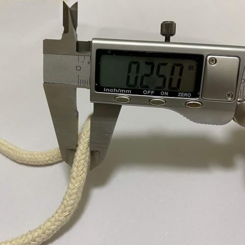 Mecha de algodón redonda 1/4" para lámparas y velas miniatura 7