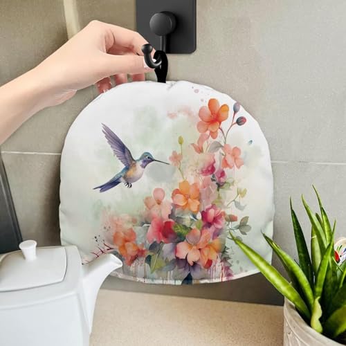 Image of Floral Tea Cozy Insulation Kitchen Accessory Hummingbird Tea Cozies Covers Kitchen Home Decorative Tea Pots Cozy for Keeping Warm