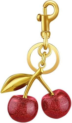 TINKRSTUFF Cherry Bag Charm Cute Key Chains Cherry Purse Charms f...
