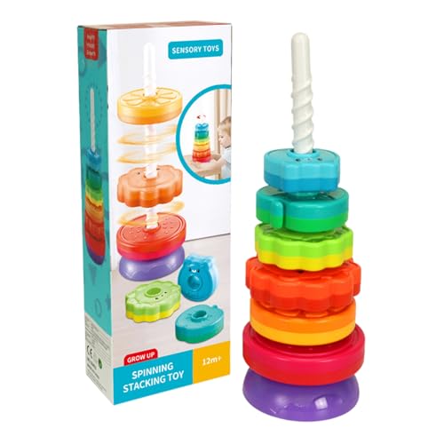 Jouet empilable rotatif 36 cm pour stimuler l'attention des bébés qui s'ennuient vite