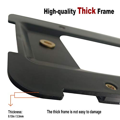 Zxfoog Rear License Plate Holder Bracket For Bmw Series & Mini Cooper, Replaces 51187160607 511882380615, Bumper Trunk Mount Tag Adapter With Silicone Frame, Screws Caps Plug-In Nuts Car Accessories #TOP6