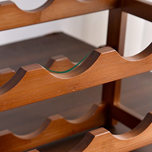 Soporte para botellas de vino 2 o 3 niveles de madera miniatura 6