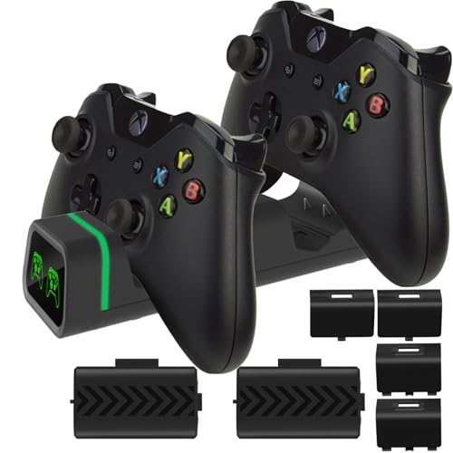 Duo-Carregador de Controlador Compatível com Xbox Series X|S/Xbox One, Estação de Carregamento com 2