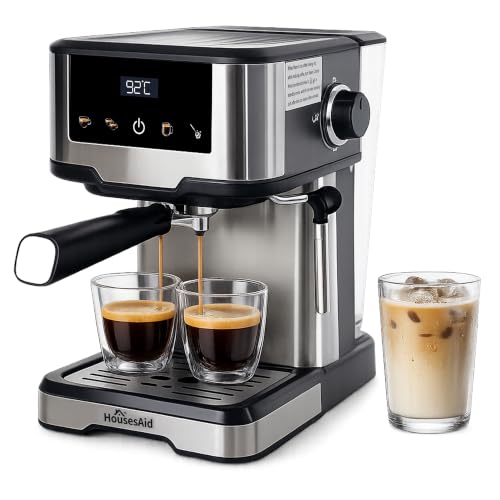 Image of Espresso Machine with Milk Frother, Professional Coffee Maker